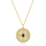 FANCIME "Lumen Star" Alexandrite Pierre de naissance de juin Collier en argent sterling
