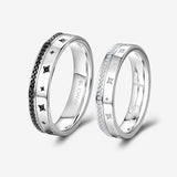 Bagues de Promesse pour Couples “Affection Étoilée” en Argent Sterling FANCIME