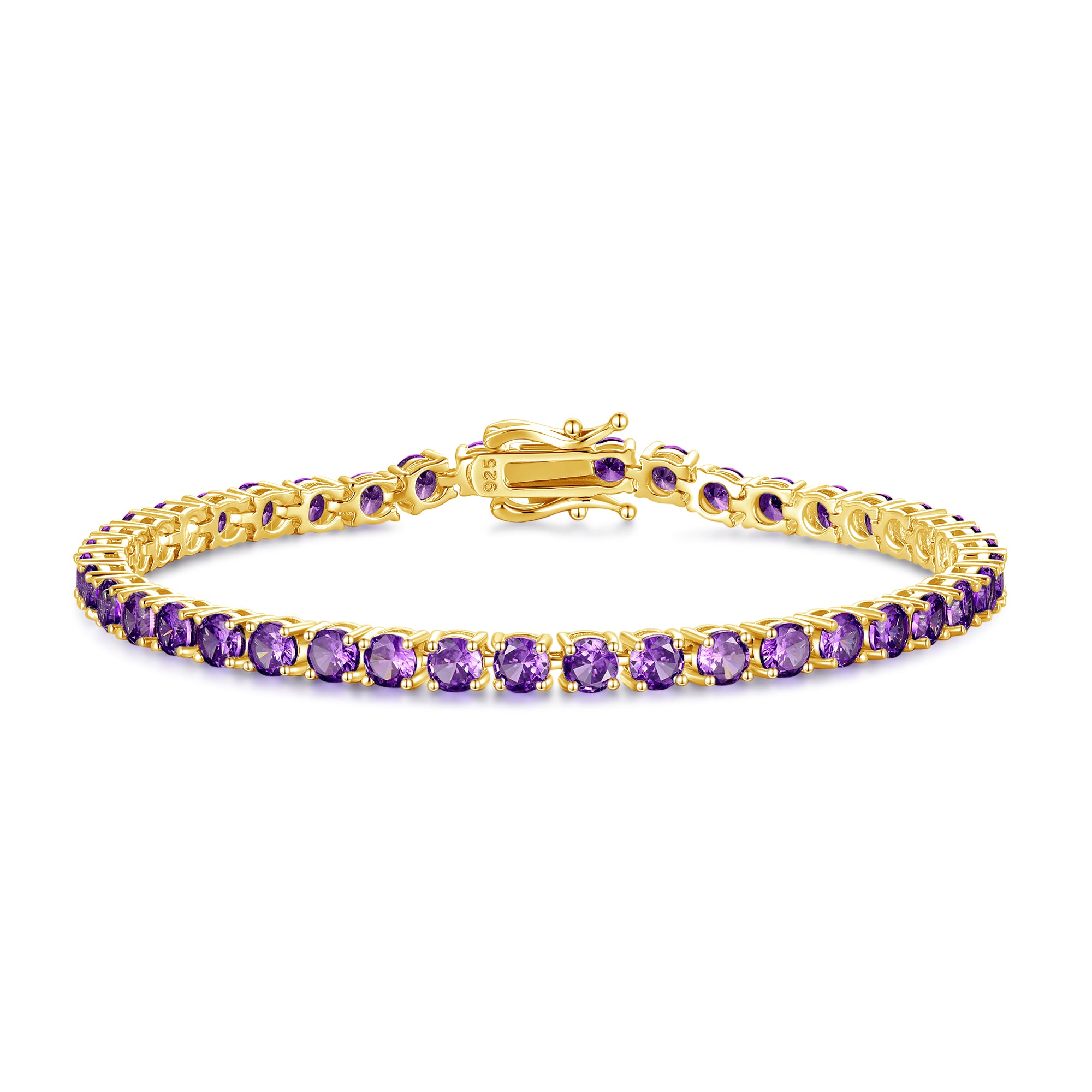 Bracelet en argent sterling "Spiritual Purple" avec améthyste