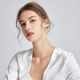 "Rêve Lunaire" Collier en Or Jaune 14K Lune Céleste Avec Diamant Cultivé en Laboratoire 0.076CTTW