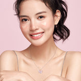 FANCIME "Chérie" Collier en Argent Sterling Planète Rose