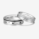 Bagues de Promesse pour Couples “Affection Étoilée” en Argent Sterling FANCIME