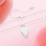 FANCIME "Moment Rose" Collier en Argent Sterling Cœur Rose