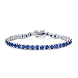 Bracelet en argent sterling "Royal Wisdom" avec saphir bleu