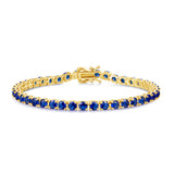 Bracelet en argent sterling "Royal Wisdom" avec saphir bleu