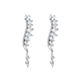 "Enchanted Wings" Boucles d'oreilles en argent sterling avec crawlers étincelants
