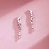 "Enchanted Wings" Boucles d'oreilles en argent sterling avec crawlers étincelants