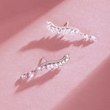 "Enchanted Wings" Boucles d'oreilles en argent sterling avec crawlers étincelants