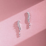 "Enchanted Wings" Boucles d'oreilles en argent sterling avec crawlers étincelants