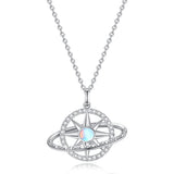 FANCIME "Promesse Stellaire" Collier en argent sterling avec pierre de lune de juin