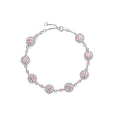 Bracelet en argent sterling FANCIME "Addiction rose" avec maillons de tennis