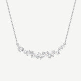 Collier en argent sterling "Murmure de glycine" avec barre de fleur