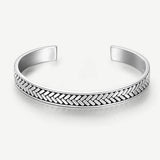 FANCIME FEARLESSNESS Bracelet ouvert pour hommes en argent sterling