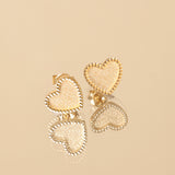 Boucles d'oreilles en or jaune 14K en forme de cœur FANCIME