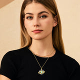 FANCIME "Stellar Promise" Turquoise Pierre de naissance de décembre Collier en argent sterling