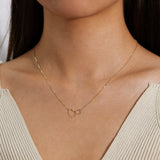 Collier en or jaune 14K Love Heart FANCIME