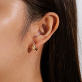 FANCIME Petites Boucles d'oreilles créoles en or jaune 14K