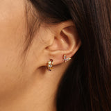 Clous FANCIME "Petite Sophie" en Or Jaune 14K avec Papillon en Diamant