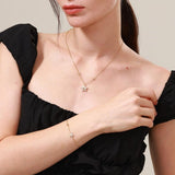 Bracelet en argent sterling "Ms Vega" Étoile scintillante Alpha Lyrae