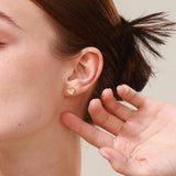 Boucles d'oreilles en or jaune 14K en forme de cœur FANCIME