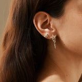 Boucles d'oreilles en argent sterling "Vega Serenade" Étoile scintillante Alpha Lyrae