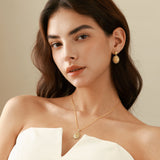 Boucles d'oreilles en argent sterling avec pierre de naissance de novembre, taille ovale vintage "Retro Romance" FANCIME