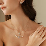 Collier en argent sterling "Vega Whisper" Étoile scintillante Alpha Lyrae