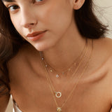 FANCIME "My Sunshine" Tournesol Pendentif Citrine Pierre de naissance Rotatif Collier en argent sterling
