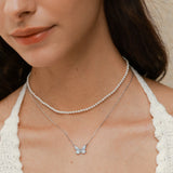FANCIME "Starlight Butterfly" Collier en argent sterling émaillé lumineux