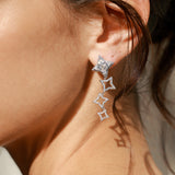 "Starlit Melody" Boucles d'oreilles pendantes en argent sterling