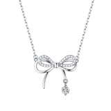 FANCIME "Dream Bow" Collier en argent sterling en forme de nœud papillon