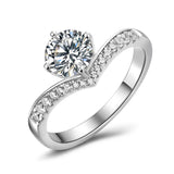 Bague en argent sterling Moissanite FANCIME Royal Sparkle