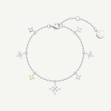 Bracelet en argent sterling "Starlit Dream" Étoile colorée