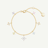 Bracelet en argent sterling "Starlit Dream" Étoile colorée
