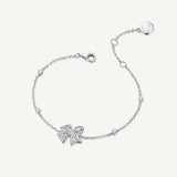 FANCIME "Blooming Bow" Bracelet en argent sterling en forme de nœud floral