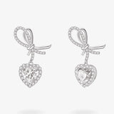 "C'est un Coup de Foudre" Boucles d'Oreilles Pendantes en Argent Sterling