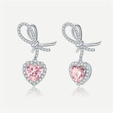 "C'est un Coup de Foudre" Boucles d'Oreilles Pendantes en Argent Sterling