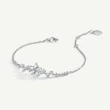 Bracelet en argent sterling "Vega Serenade" Étoile scintillante Alpha Lyrae