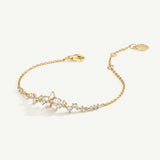 Bracelet en argent sterling "Vega Serenade" Étoile scintillante Alpha Lyrae