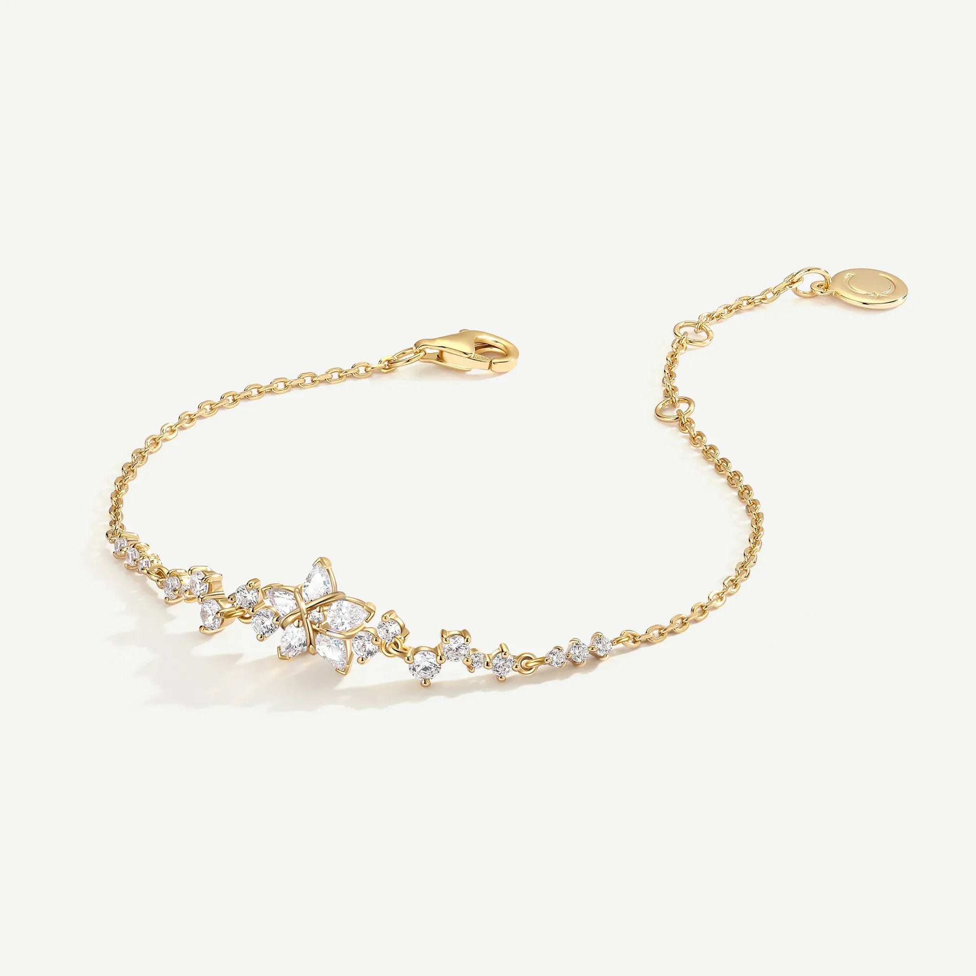 Bracelet en argent sterling "Vega Serenade" Étoile scintillante Alpha Lyrae