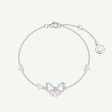 FANCIME "Pearl Kiss" Bracelet en argent sterling en forme de nœud papillon