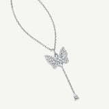 Collier en argent "Effet papillon" à tirage