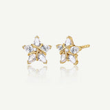 Boucles d'oreilles en argent sterling "Ms Vega" Étoile scintillante Alpha Lyrae