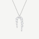 “Glycine Épanouie” Collier en Argent Sterling Fleurs Pendantes