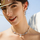 Collier en Argent Doux de Promesse Wisteria Bloom Drop