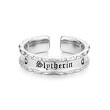 Bague en argent sterling de la maison Serpentard x FANCIME Harry Potter