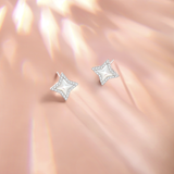 "Starlit Melody" Boucles d'oreilles en argent sterling avec perles blanches