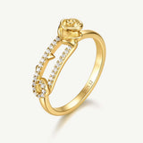Rose Pin Silver Ring