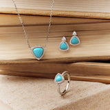Trinity Essential Silver Ring in Turquoise