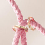 Bagues de Promesse pour Couples “Mélange d'Amour” en Argent Sterling FANCIME